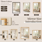Syndra Square Natural Wood Frame Bathroom Mirror, Waterproof Slim Deep Frame - Image 6