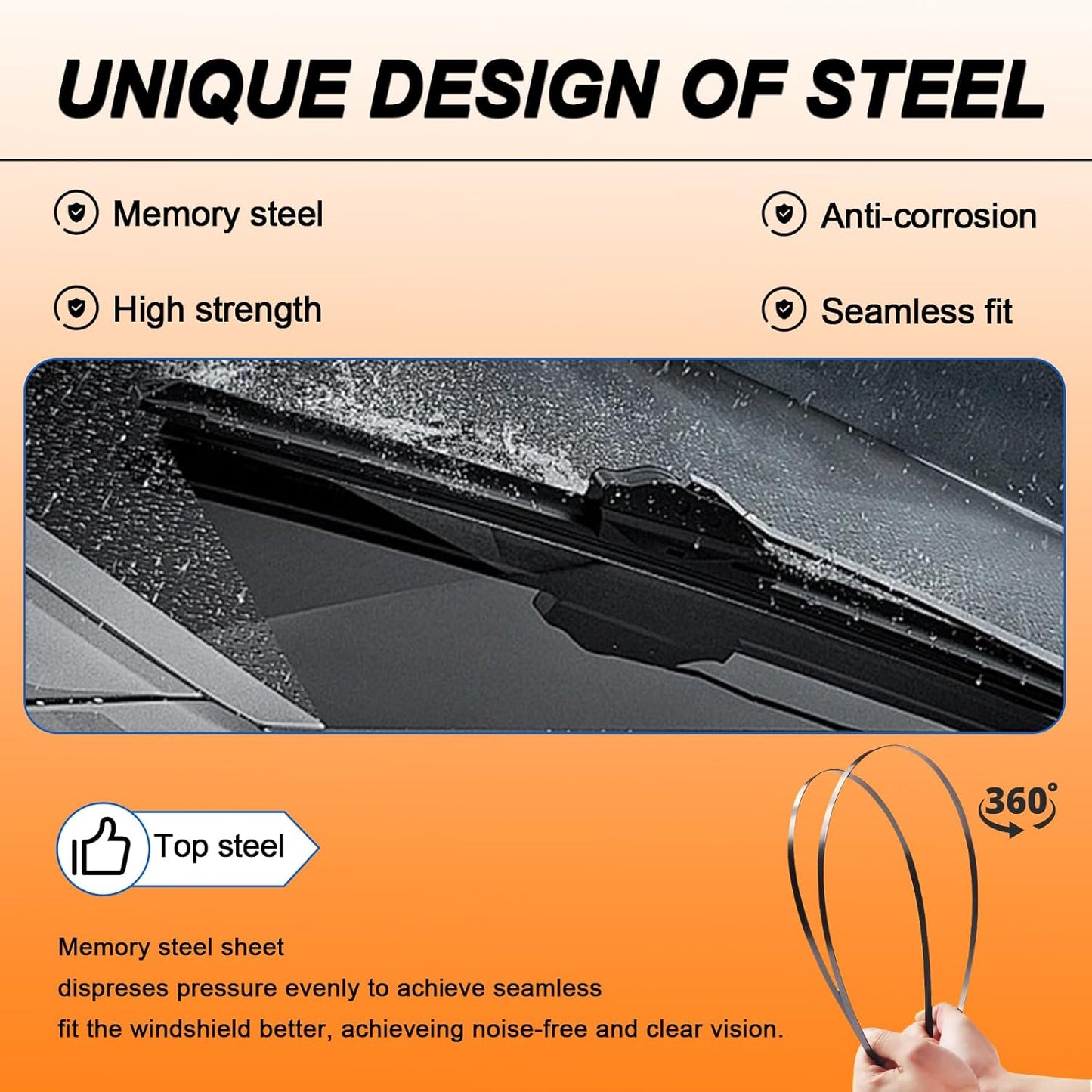 HULADAED® 24''+18''+12'' Windshield Wipers Replacement for Nissan Pathfinder 2012-2005 Nissan Xterra 2015-2005,Silicone Front Rear Wiper blades for MY Car-All Weather & Quiet(3 PACK)