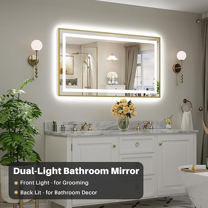 55x30 Inch LED Bathroom Mirror - Image 2