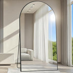 Prywot Full Length Mirror, Oversized 78"x38" Arched-Top Floor Mirrors, Modern - Image 2