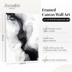 Black White Abstract Wall Art Decor Set of 3 Modern Wall Art Minimalist Canvas - Image 2