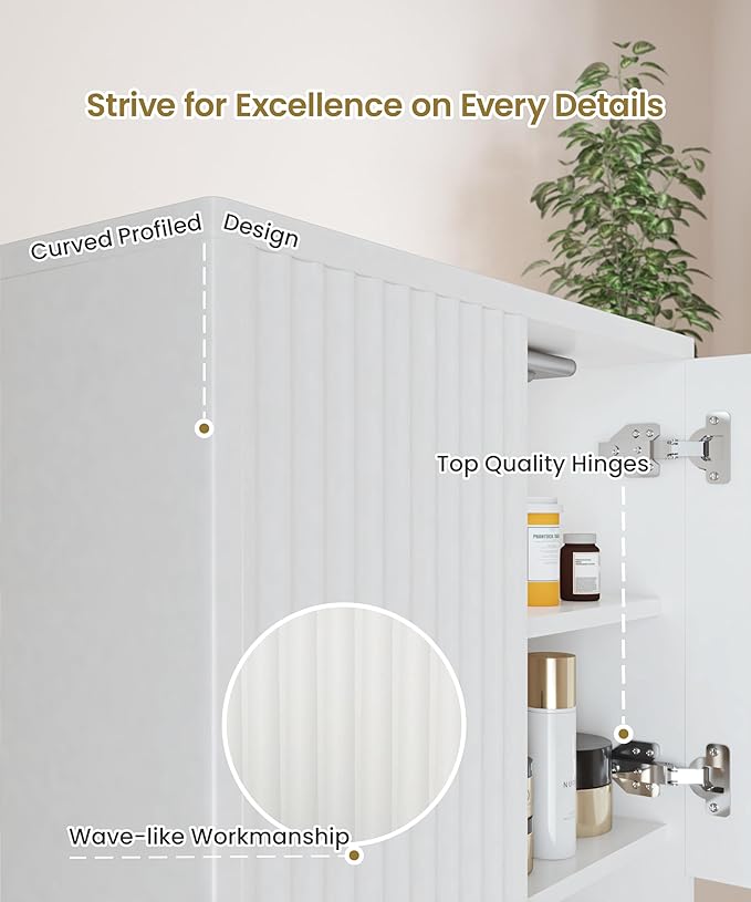 HAIOOU Bathroom Wall Cabinet - Image 6