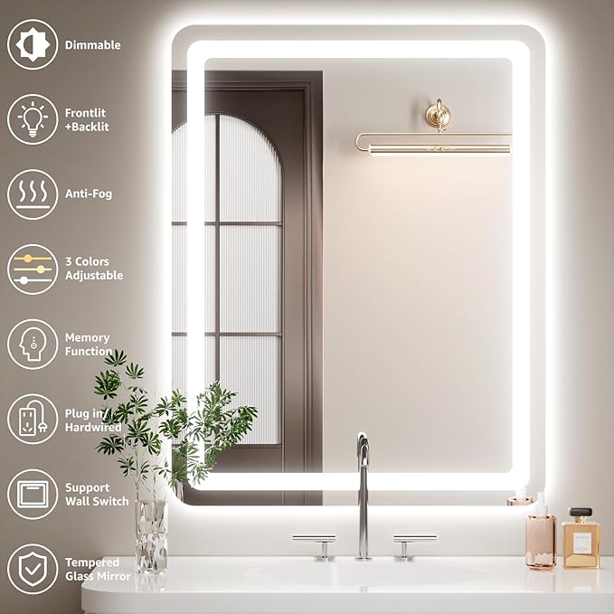 55" x 36" Led Bathroom Mirror - Image 2