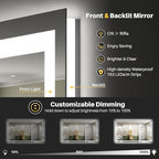 Briivue 66x36 Inch LED Bathroom Mirror - Image 3