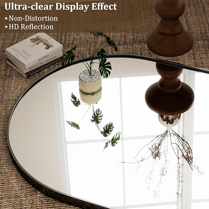 GLSLAND 72"x44" Arched Full Length Mirror – Oversized Full Body Floor Mirror - Image 3