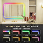 24x36 Inch Gold Framed LED Bathroom Mirror - Image 3