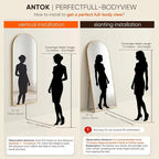 Antok 71" x28” Arched Full Length Floor Mirror, Free Standing/Wall Mount/Leaning - Image 7