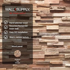 Wall!Supply 3D Wall Panels – Reclaimed Rustic Asian Teak Wood – Home Decor - Image 5