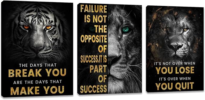 Motivational Wall Decor Art Inspirational Canvas Poster Print Inspiring Quotes by Kuiluuye