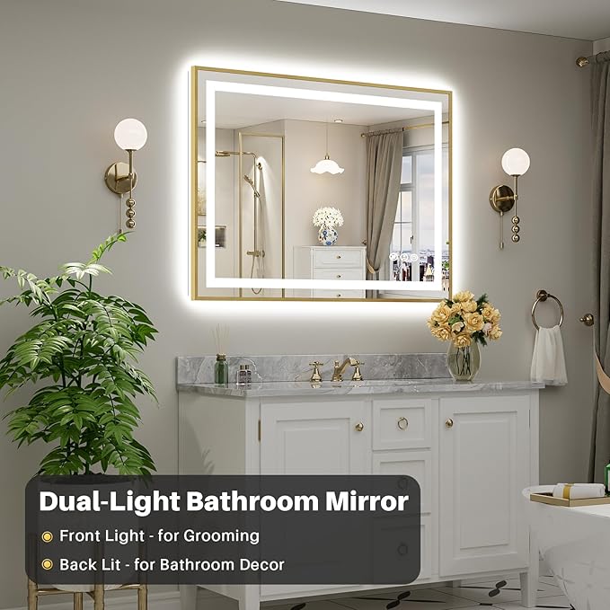 48x36 Inch LED Bathroom Mirror - Image 3