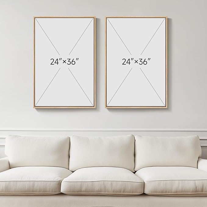 Large Framed White Abstract Wall Art Set of 2 - Image 3