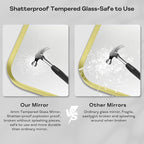 Gold Metal Framed Bathroom Mirror - Image 4