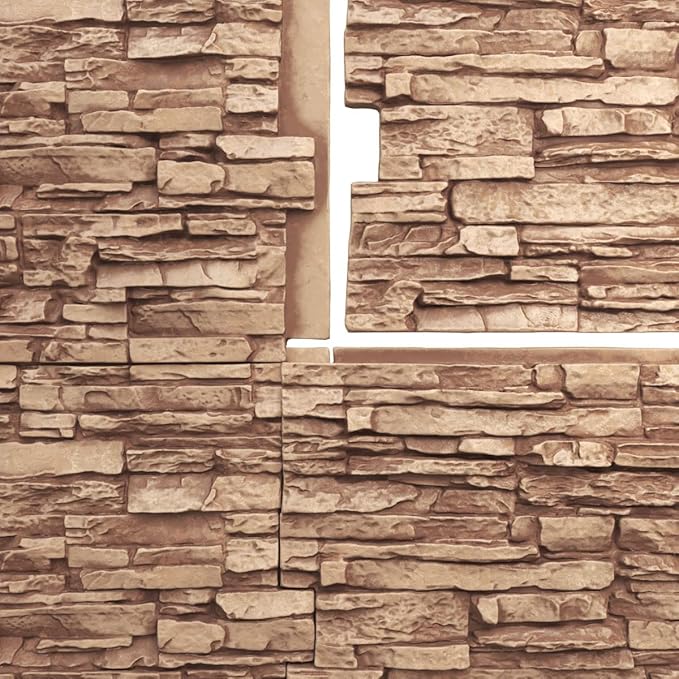 EverStone Canyon Ridge Faux Stone Panel, 45 3/4"W x 24 1/2"H x 1 1/4"D - Image 9