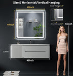 40"x40" LED Bathroom Mirror - Image 8