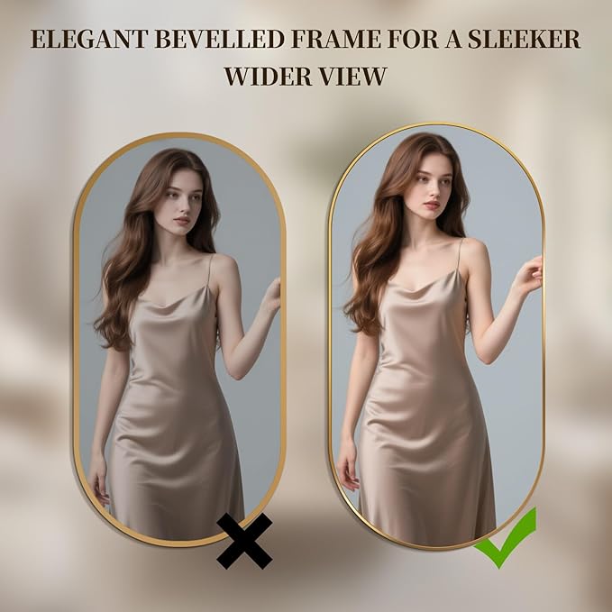 Oval Full Length Mirror, Ultra-Clear Explosion-Proof Dressing Mirror, Simple - Image 6