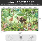 -Green Rainforest Plants Animals Tiger Cloth Wallpaper Jungle Plants Banana - Image 4