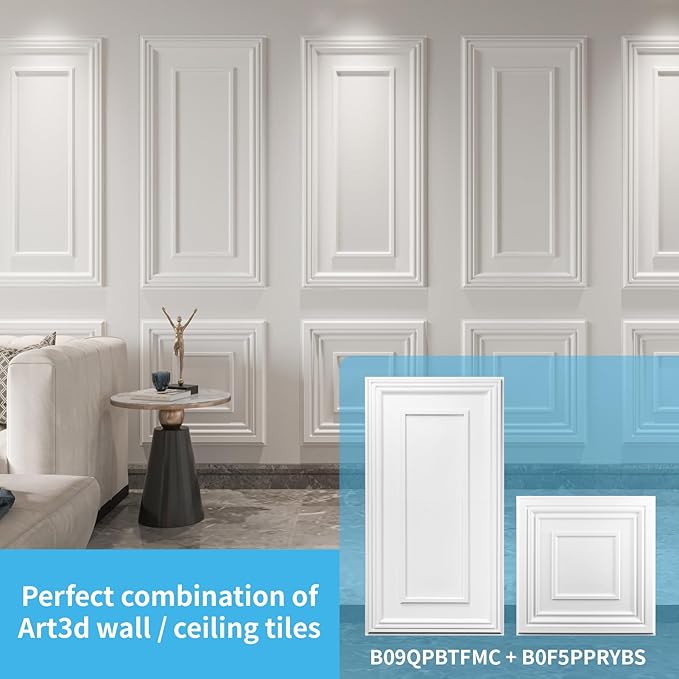 Art3d Drop Ceiling Tiles, 24x48in. White - Image 3