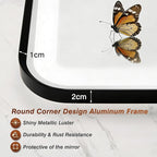 32x55 Inch Black Framed LED Bathroom Mirror - Image 8