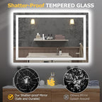 Hivone 48X32 LED Bathroom Mirror - Image 7