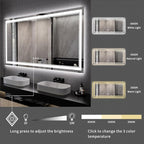 Big Bathroom Mirror, 84x40 Inch Gradient Front and Backlit Lighted Mirror - Image 5