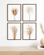 HAUS AND HUES Brown Plant Set of 4-16x20 Framed Walnut - Image 5