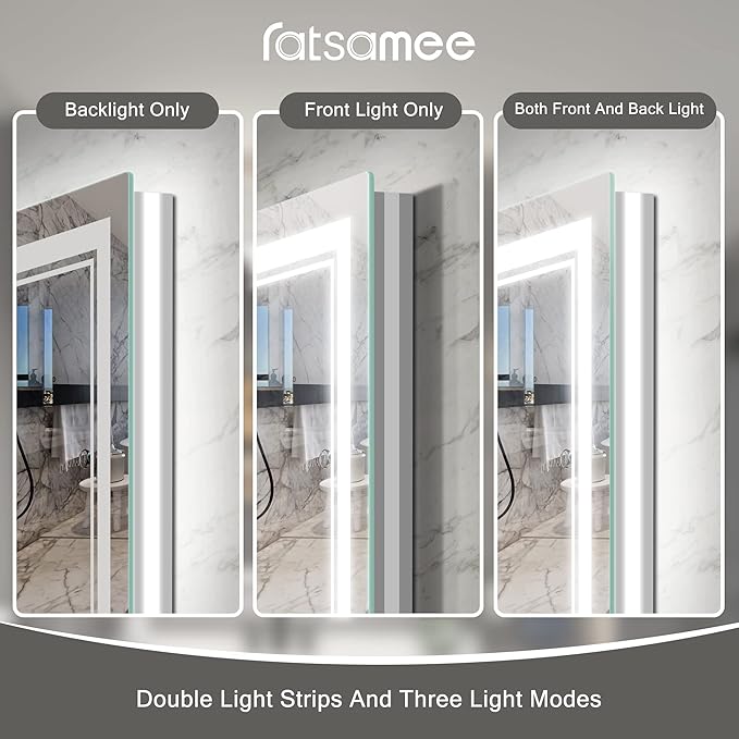 Ratsamee 96x36 Inch Led Mirror for Bathroom - Image 3