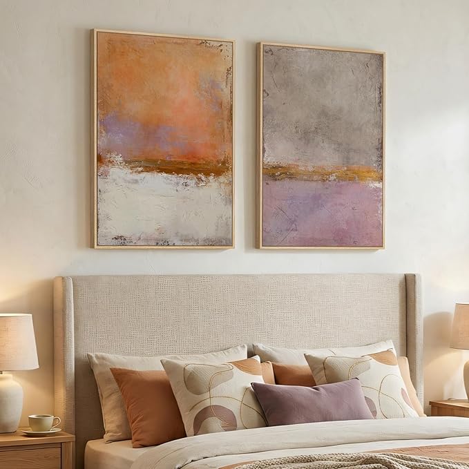 Large Framed Abstract Wall Art for Living Room, Modern Minimalist Painting - Image 2