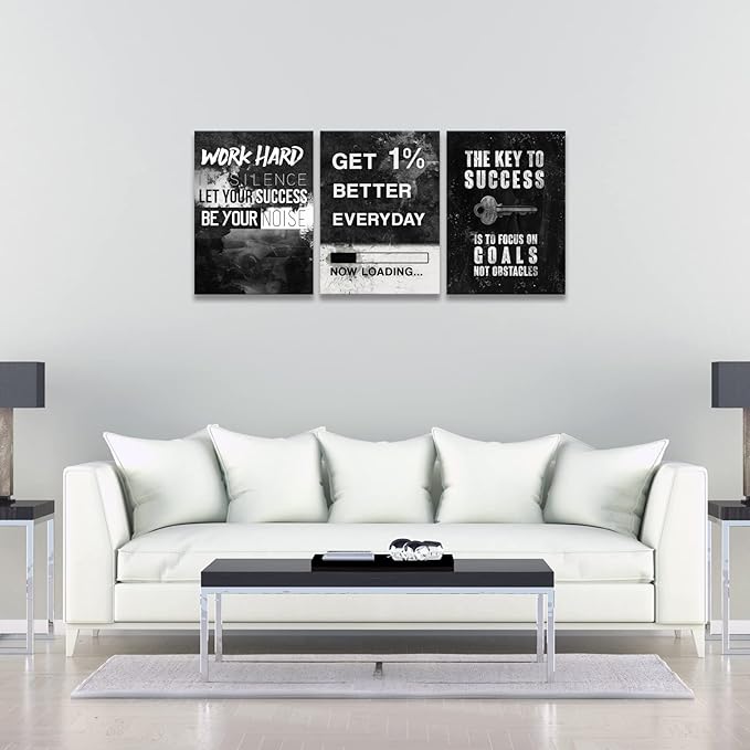 KAWAHONE Motivational Success Canvas Wall Art - Image 4