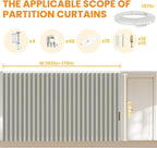 Room Divider Curtain Sets with Flexible Ceiling Track, Privacy Soundproof - Image 2