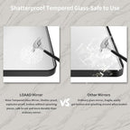 LOAAO 30X36 Inch Black Metal Framed Bathroom Mirror - Image 6