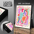 Funky Cute Kids Abstract Wall Art Trendy Bright Colorful Poster 24x36 inch - Image 2