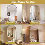 Prywot Arched Full Length Mirror, Modern Full Body Mirrors - Image 6
