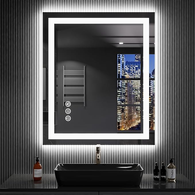 LOAAO 24"X32" LED Bathroom Mirror by LOAAO