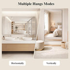 Koonmi Silver Rectangle Wall Mirror, 30x55 Inch Bathroom Mirror, Aluminum Frame - Image 6