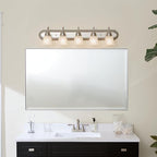 Kichler 36" 5-Light Vanity Bath Light in Brushed Nickel, Modern Bathroom Light - Image 8