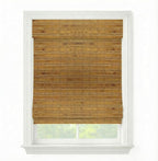 Cordless Woven Wood Roman Shades, 60W x 72H, Sarasota Camel, Sizes 20-72 Wide by FirstRateBlinds
