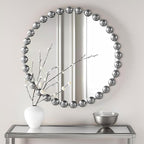 Madison Park Round Mirror, Metal Frame Circle Mirror 27 inch, Wall Art Decor by MADISONPARK