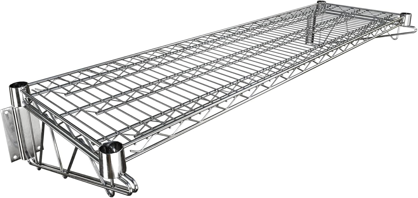 14" x 48" Chrome Wire Wall Mount Shelf