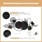 ERMOFAV Metal Wall Art, Abstract Modern Creative Geometric Round Art Decor 56" - Image 7