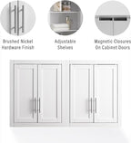 Crosley Furniture Savannah 2-Piece Wall Storage Cabinet, Cabinets - Image 6