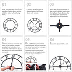 60 Inch Large Wall Clock for Living Room Decor – Easy-Assembly Silent - Image 4