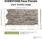 EverStone Acadia Ledge Faux Stone Panel, Deep Creek Color - Image 11