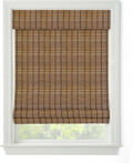 Cordless Woven Wood Roman Shades, 47W x 60H, Ashbury Camel, Sizes 20-72 Wide by FirstRateBlinds