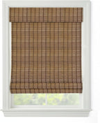 Cordless Woven Wood Roman Shades, 69W x 60H, Ashbury Camel, Sizes 20-72 Wide by FirstRateBlinds