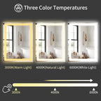 Koonmi 48"x36" LED Mirror for Bathroom, 90CRI Anti-Fog Vanity Mirror - Image 5
