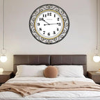SwallowLiving 30 Inch Vintage Iron Large Black Metal Frame Wall Clock Silent - Image 2