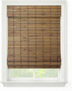Windowsandgarden Cordless Woven Wood Roman Shades, 58W x 72H, Eastfield Teak by FirstRateBlinds