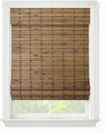 Windowsandgarden Cordless Woven Wood Roman Shades, 63W x 48H, Eastfield Teak by FirstRateBlinds