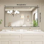 LOAAO Black Bathroom Mirror 72"X40" - Image 9