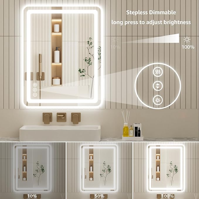 60" x 30" Led Bathroom Mirror - Image 3